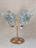 Pink Moss Agate Butterfly on Stand