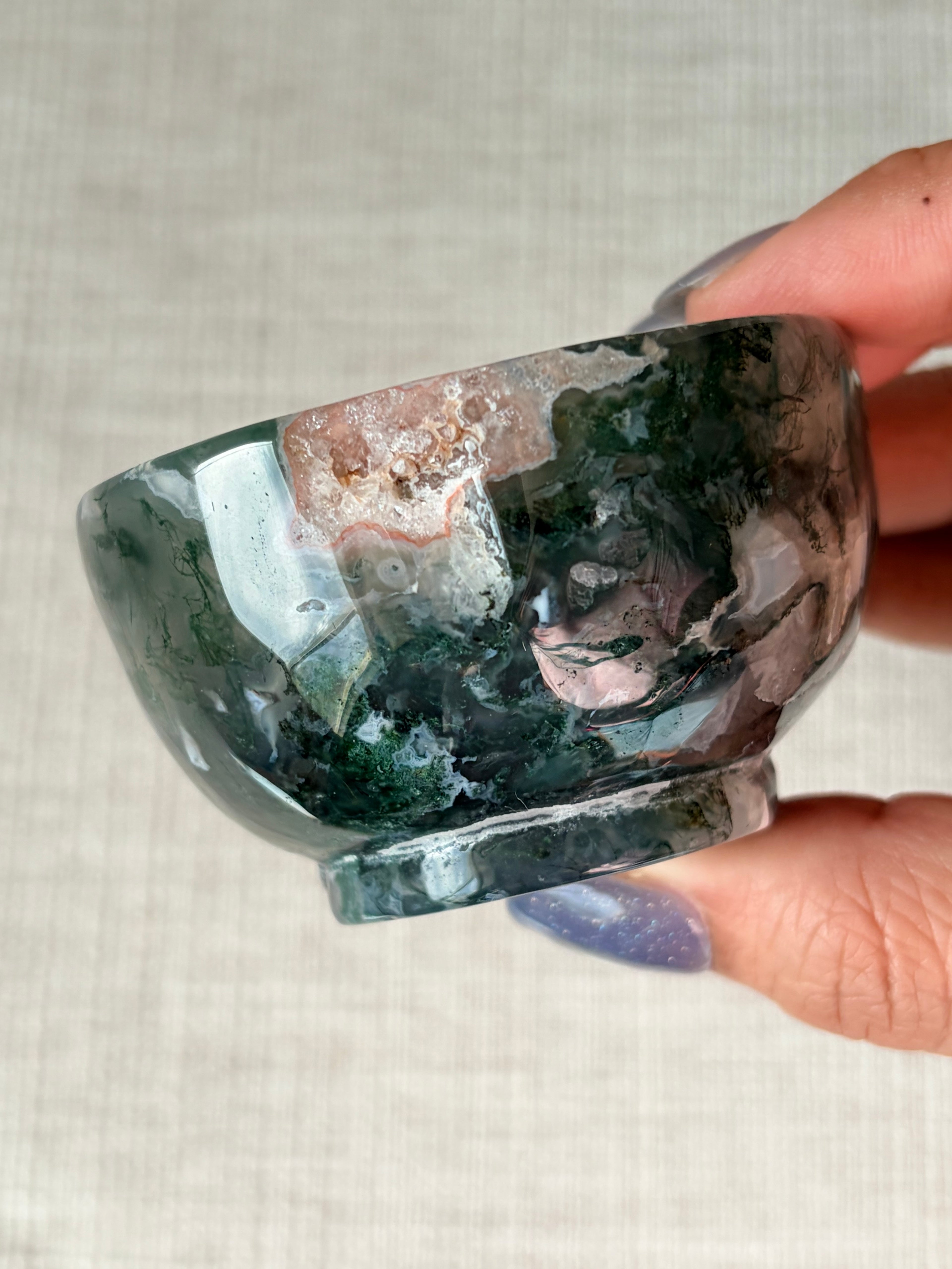 Moss Agate Mini Bowl (H)