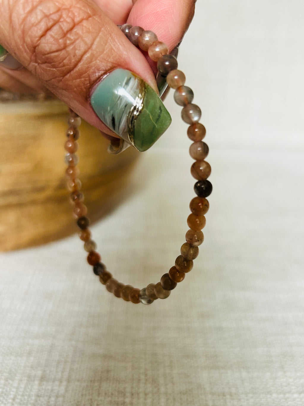 Natural Black Moonstone Bracelet