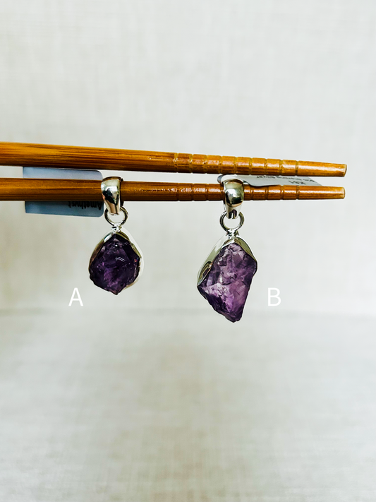 Raw Amethyst Pendant