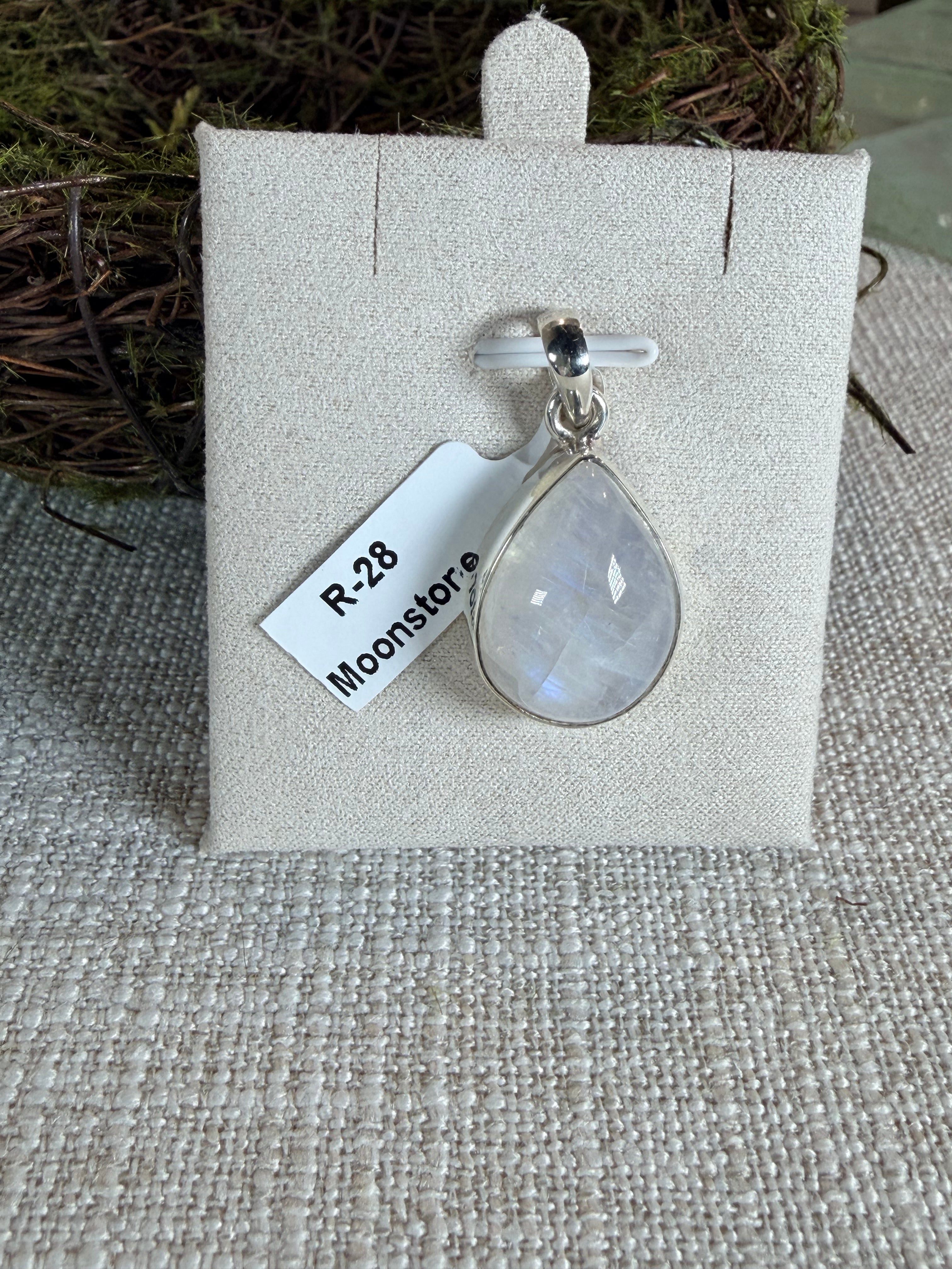 Blue Flash Moonstone Pendant