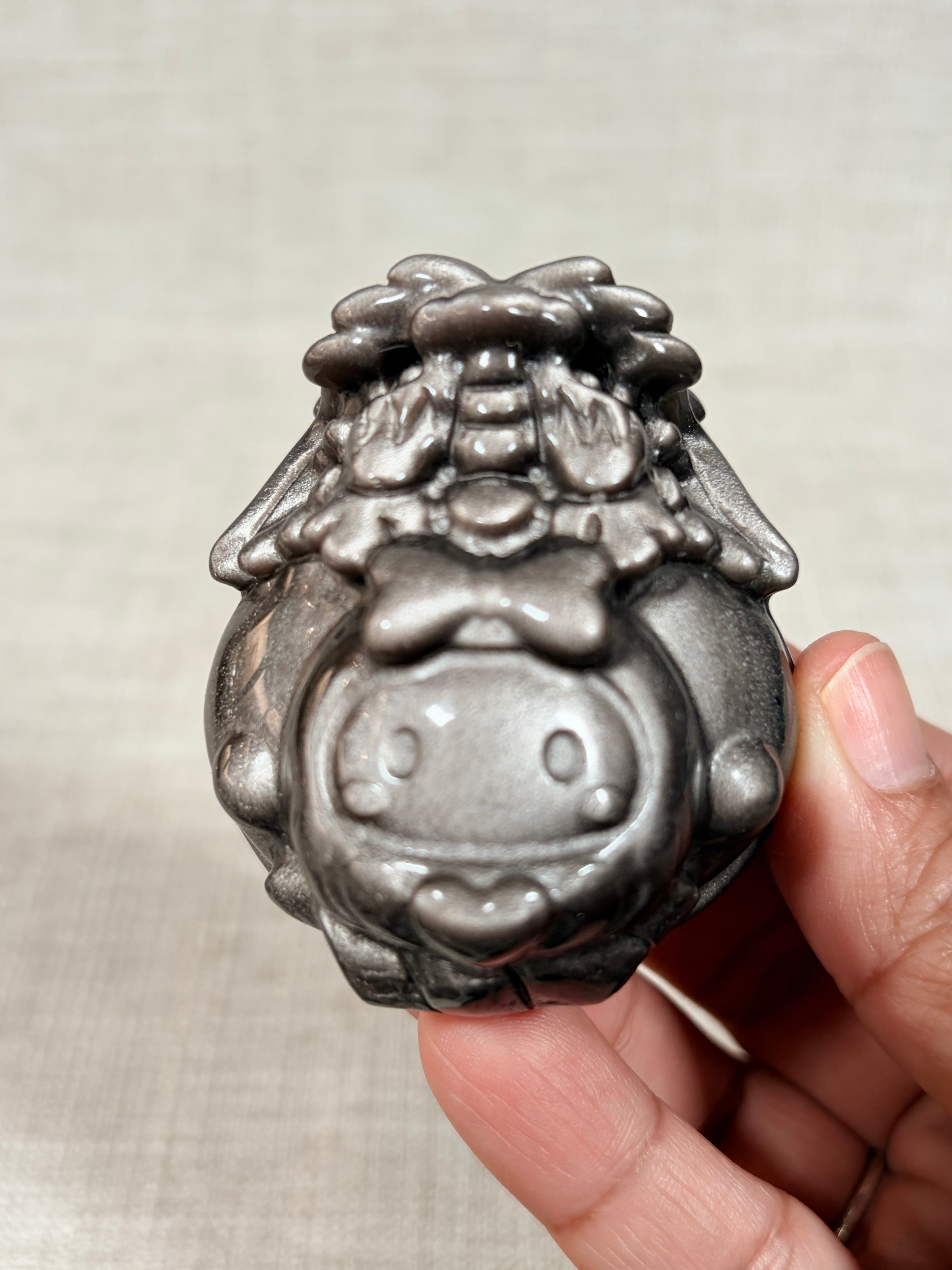 Silver Sheen Obsidian Dragon Turtle (A)