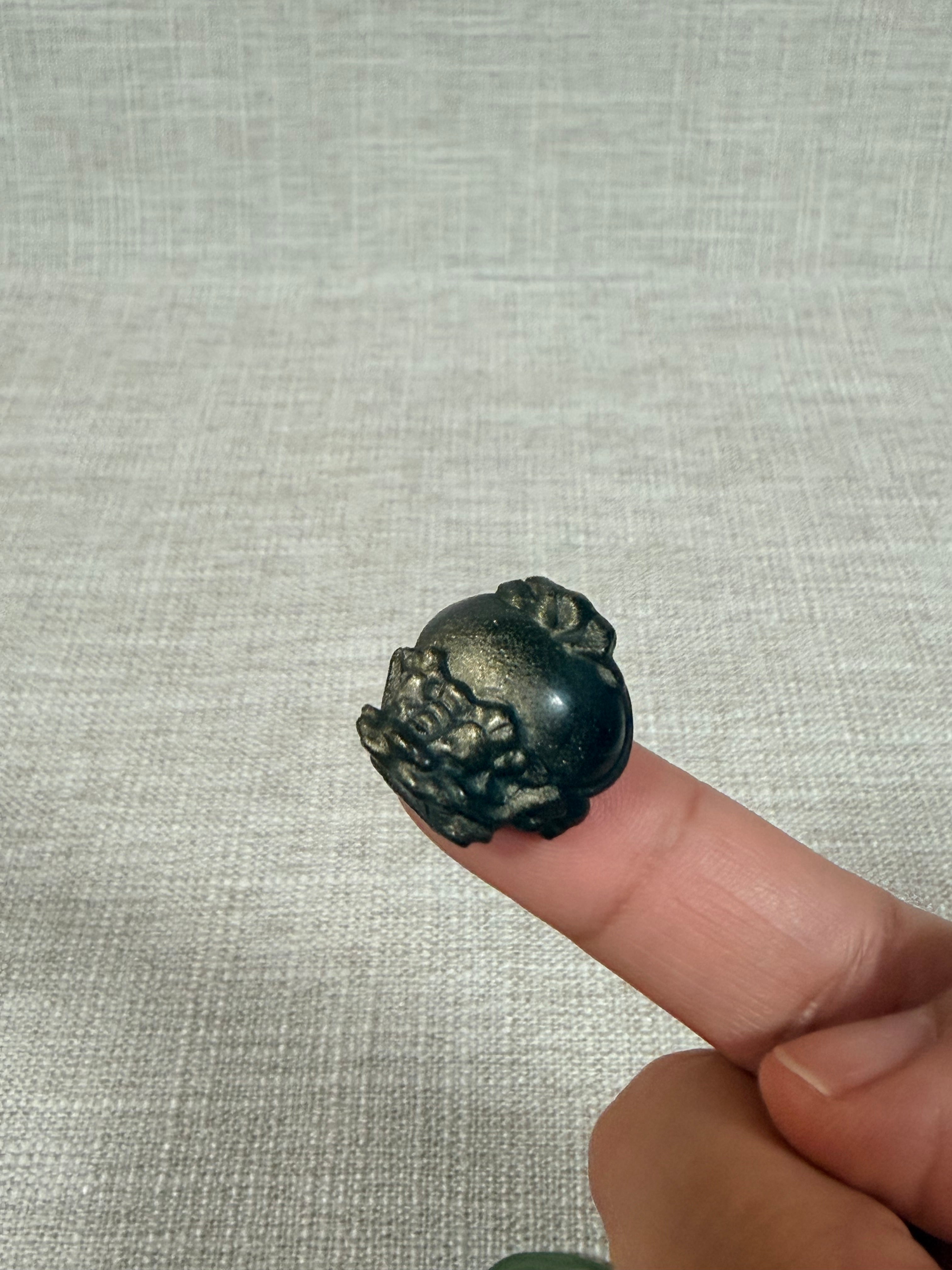 Golden Obsidian Dragon Turtle (micro)
