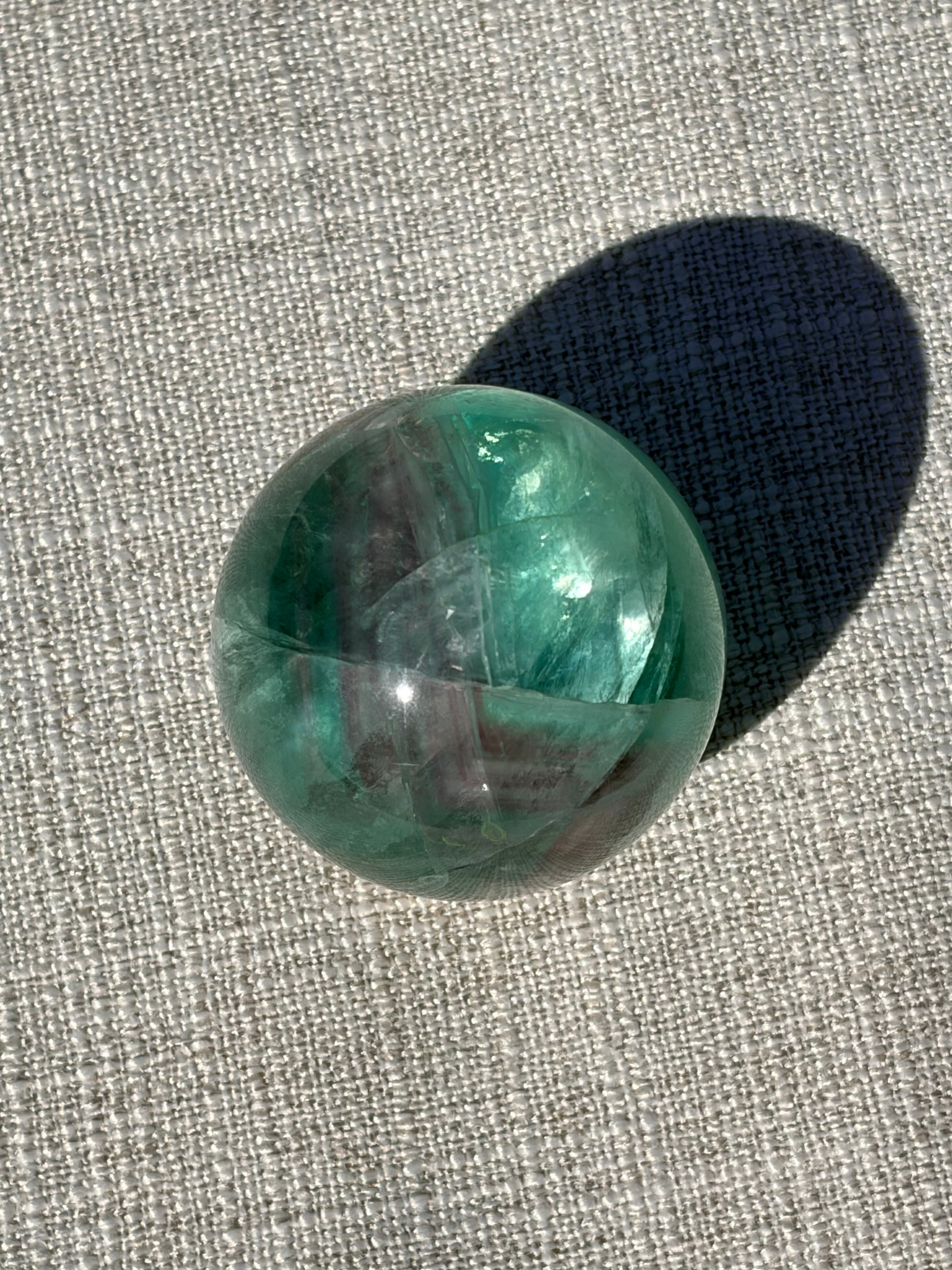 Fluorite Sphere (C) with Cool Banding and 🌈