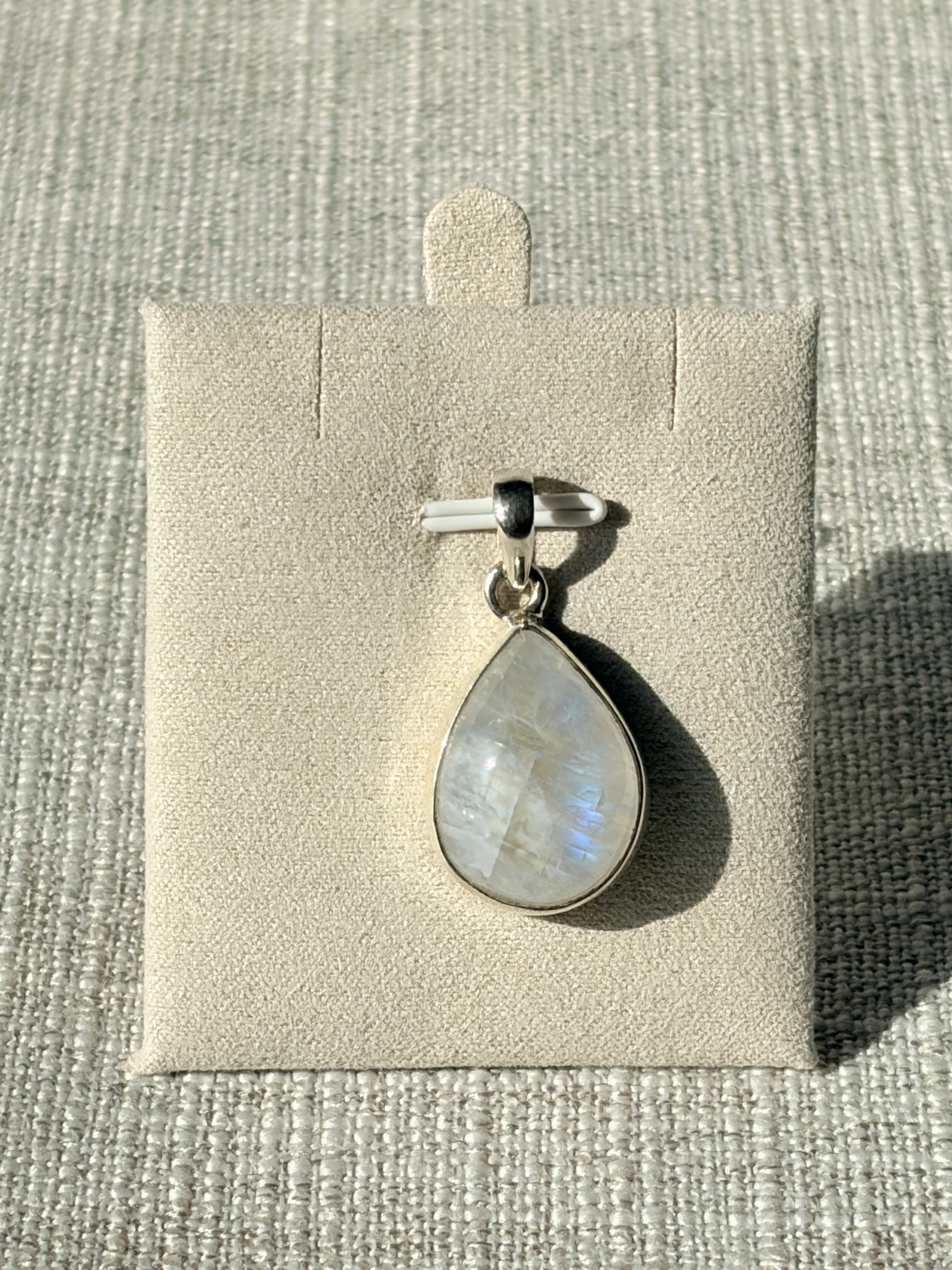 Blue Flash Moonstone Pendant